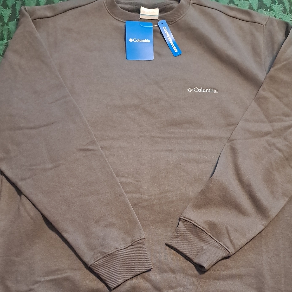 Columbia Men's Charcoal Crewneck Sweater. Size XL New